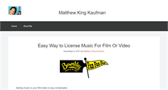 Desktop Screenshot of matthewkingkaufman.com