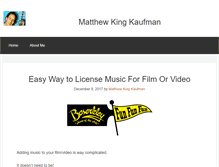 Tablet Screenshot of matthewkingkaufman.com
